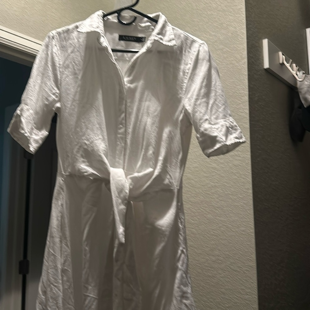 Polo Ralph Lauren white linen dress.  Only worn once!